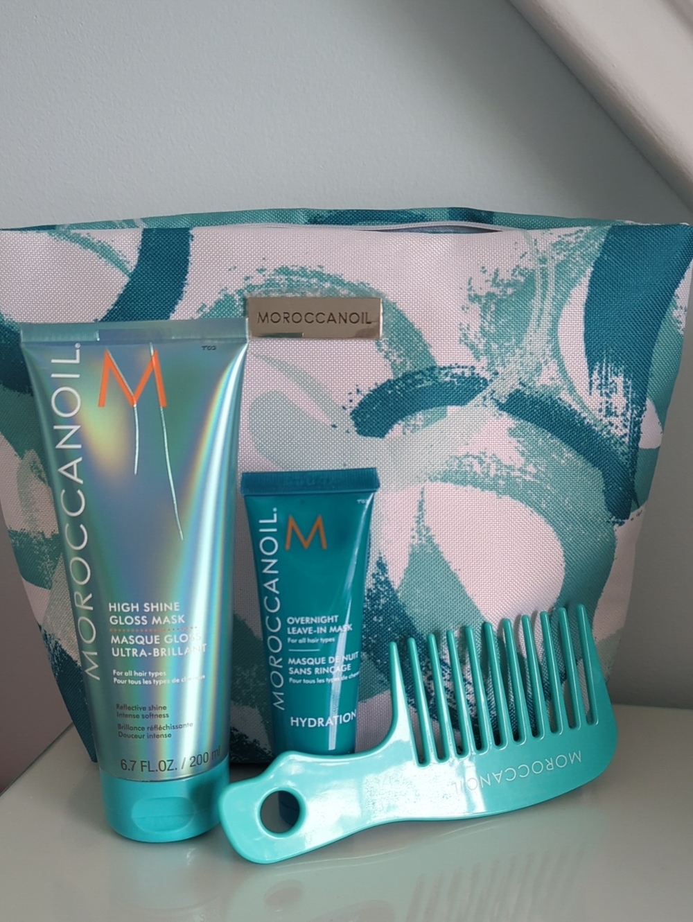 Moroccan Oil Gloss Treatment, Overnight Leave-in Mask & Comb